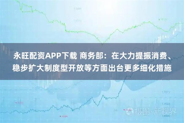 永旺配资APP下载 商务部：在大力提振消费、稳步扩大制度型开放等方面出台更多细化措施