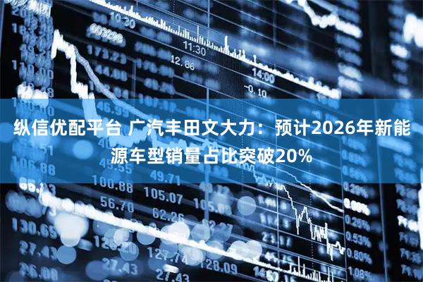 纵信优配平台 广汽丰田文大力：预计2026年新能源车型销量占比突破20%